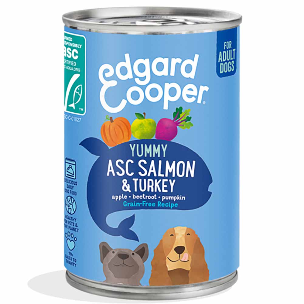 Alimento cane Yummy Salmone e tacchino 400g Edgard Cooper