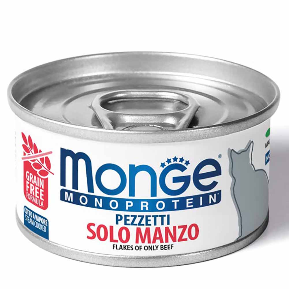 Alimento gatto Monge Monoprotein Manzo 80g