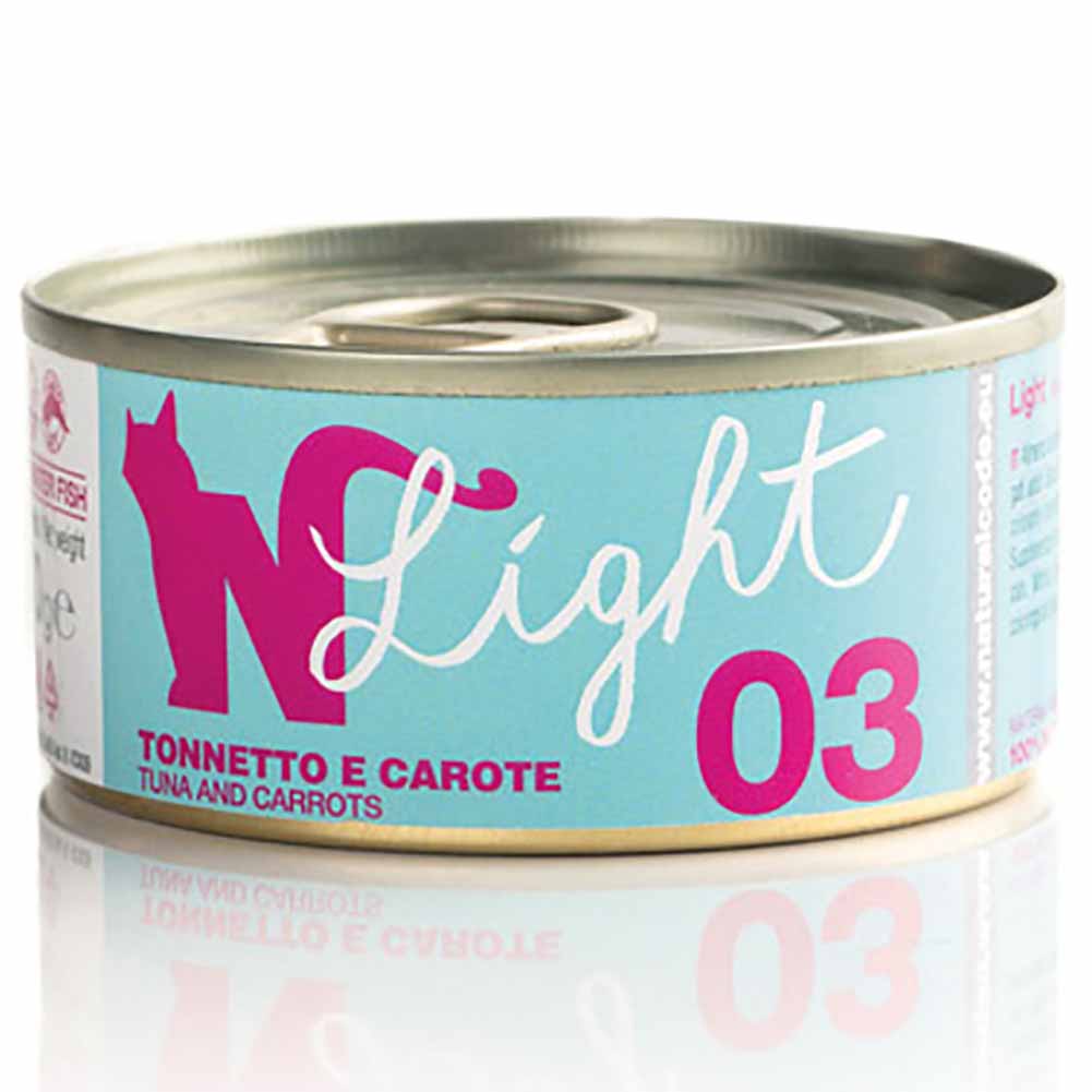 Alimento gatto umido Natural Code Light 03 Tonnetto e carote 70gx 4 lattine - Image 2