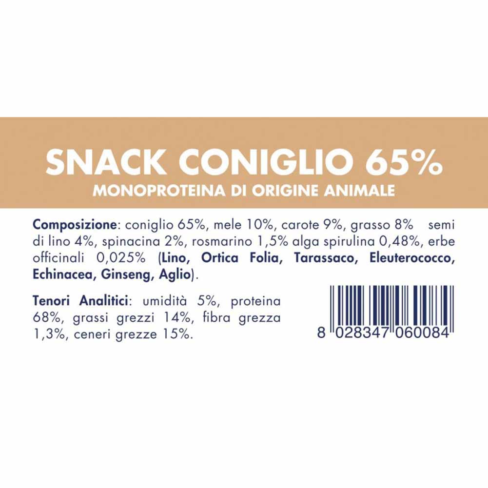 Alimento snack cane coniglio 80g Vet Line - Image 2