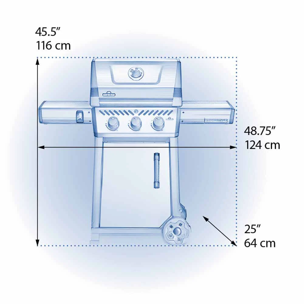 Napoleon Freestyle 365 Barbecue a gas compatto con 3 bruciatori inox - Image 4