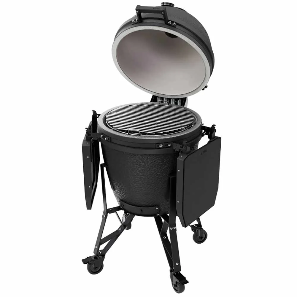 BSTRD Kamado Large Graphite Barbecue in Ceramica con Supporto e Ripiani Laterali - Image 3