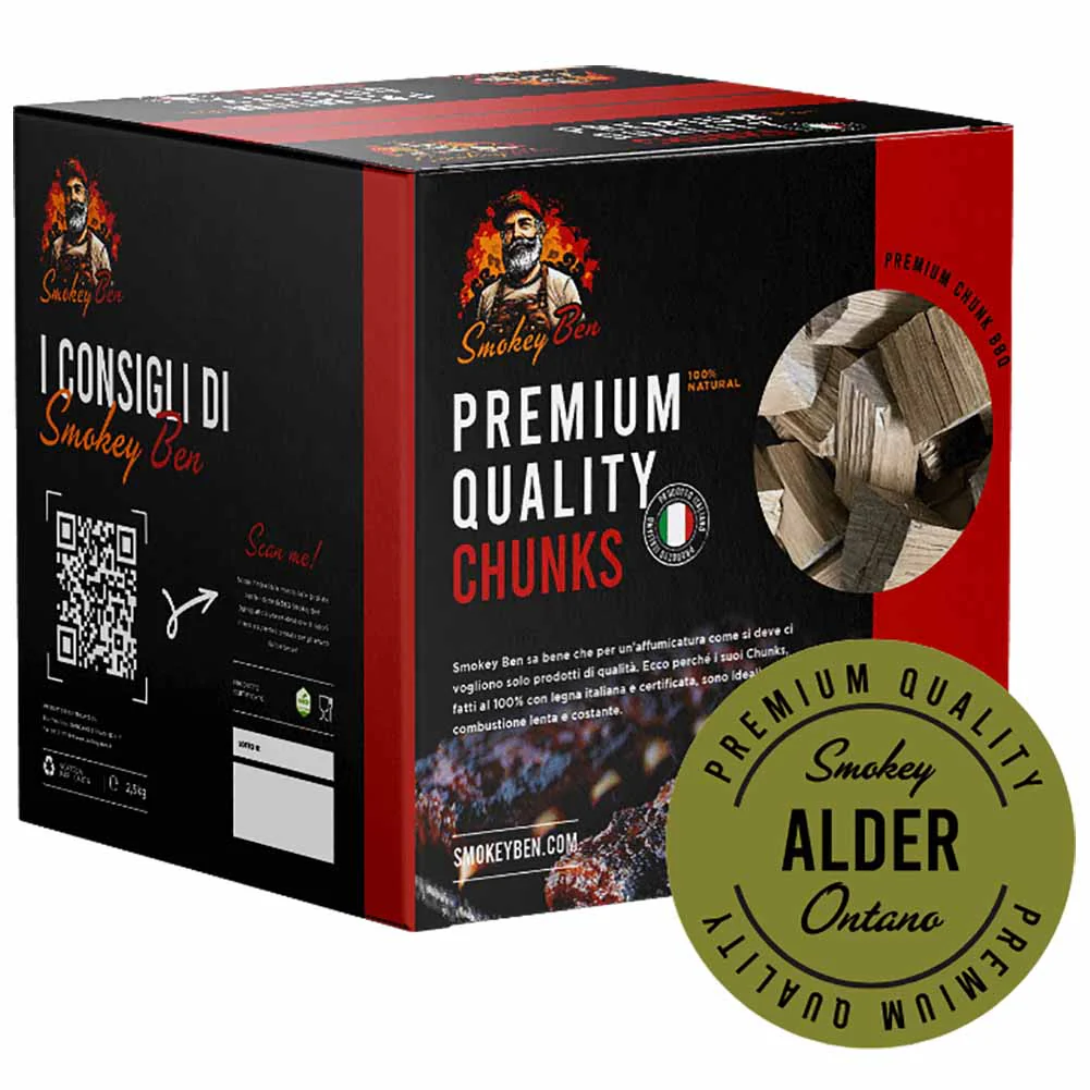 Chunks affumicatura Smokey Ben ontano sacco 2 kg