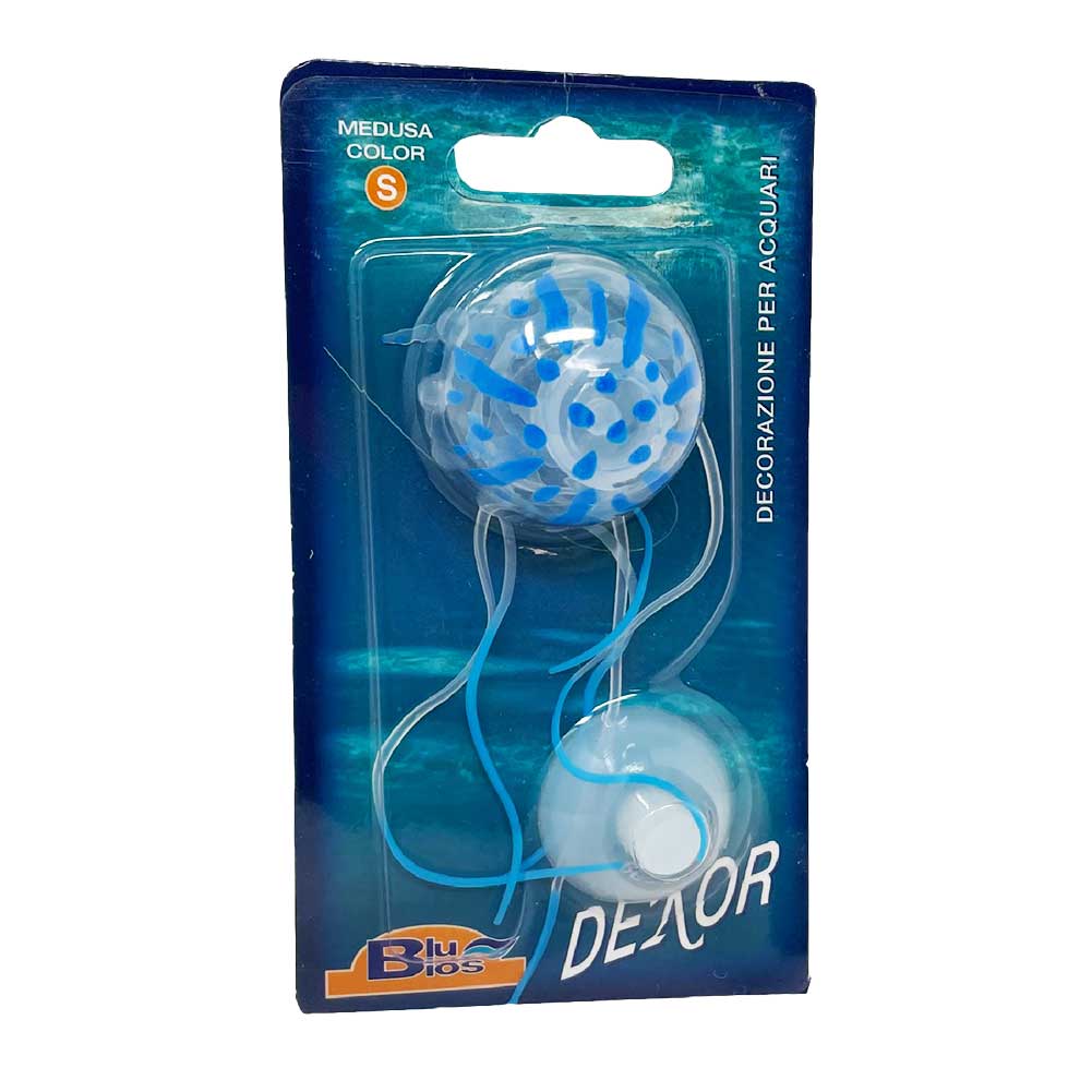 Decorazione per acquario in poliestere Medusa S colori ass.ti