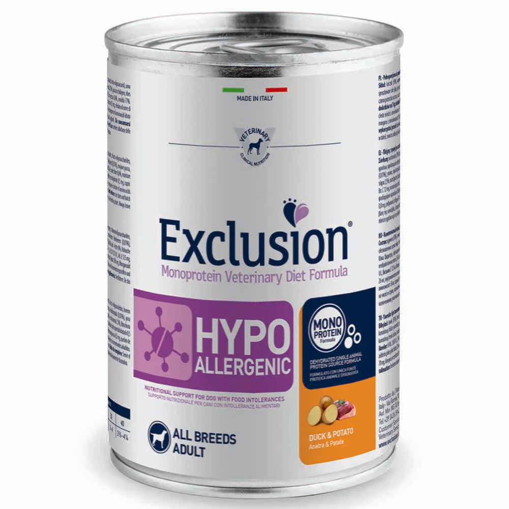 Exclusion Hypoallergenic Anatra e Patate 400g per Cani Adulti