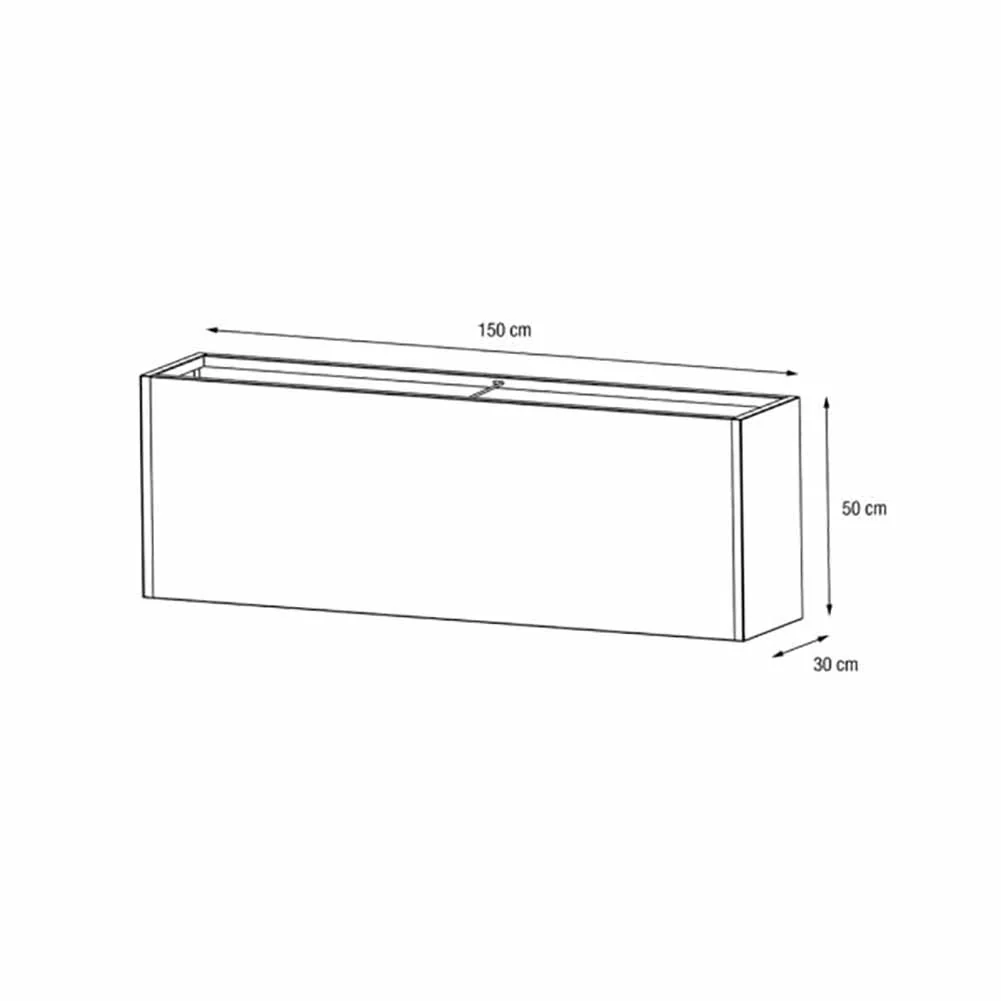 Fioriera Herstera Metal Planter 30 Antracite 150x30x50cm 08972802 - Image 6