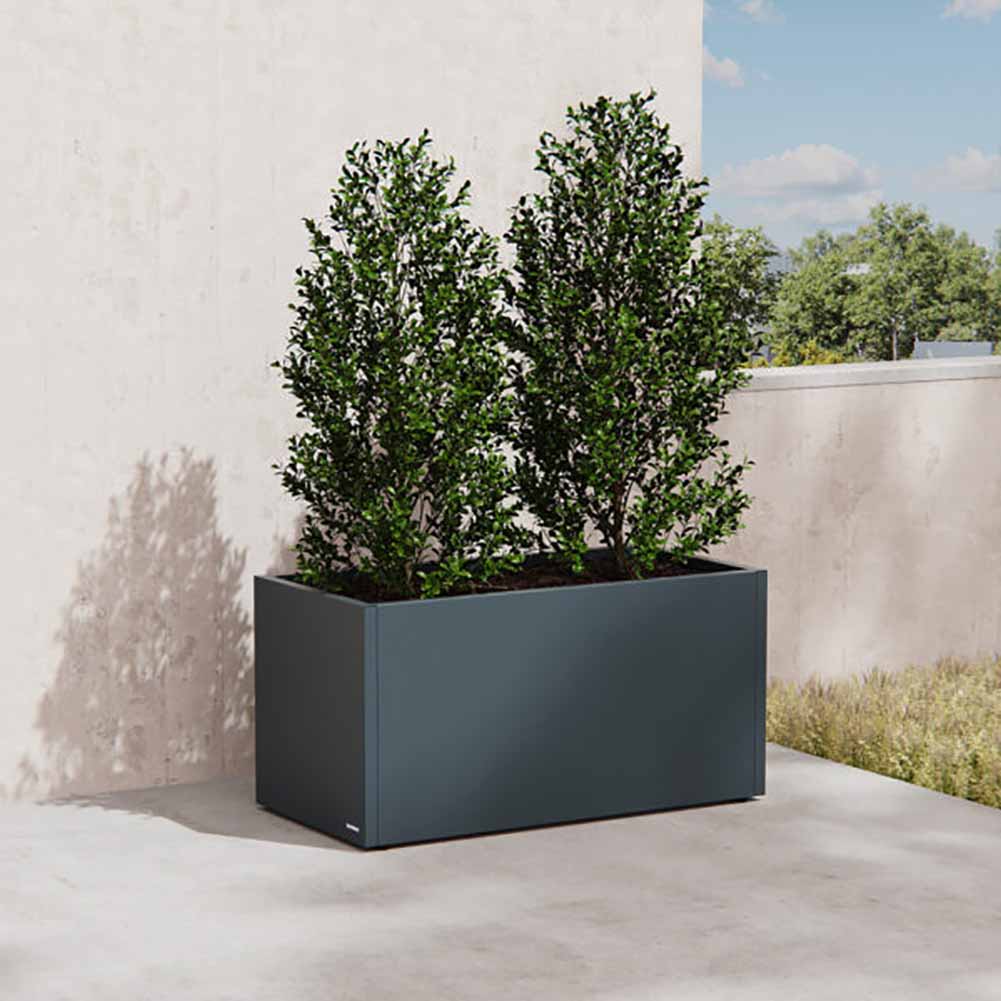 Fioriera Herstera Metal Planter 50 Antracite 100x50x50cm 08971403 - Image 2