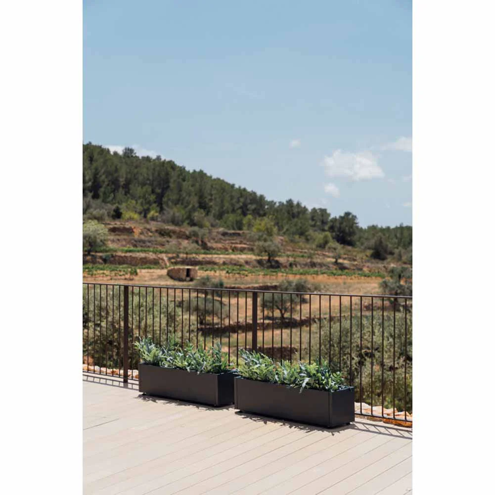 Fioriera Herstera Metal Planter Balcony antracite 100x25x25cm 08973801 - Image 2