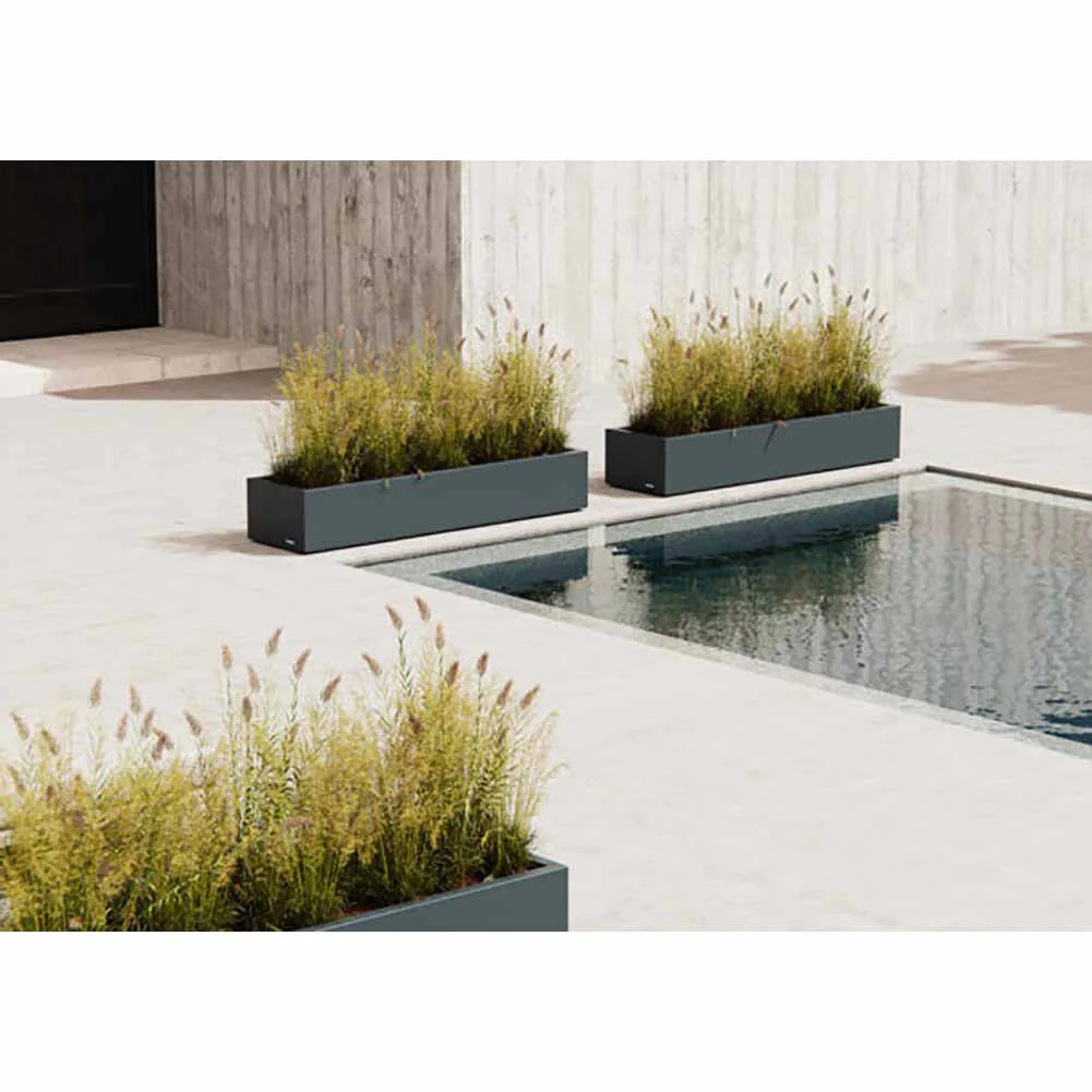 Fioriera Herstera Metal Planter Xic nera 150x40x25cm 31823001 - Image 3