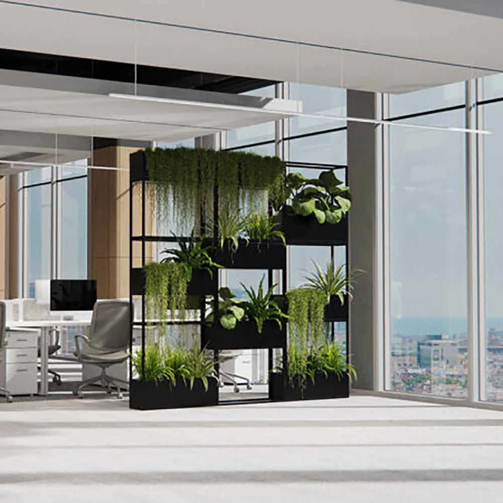 Fioriera Herstera Planter Hub nera 80x25x78cm 31822501 - Image 6