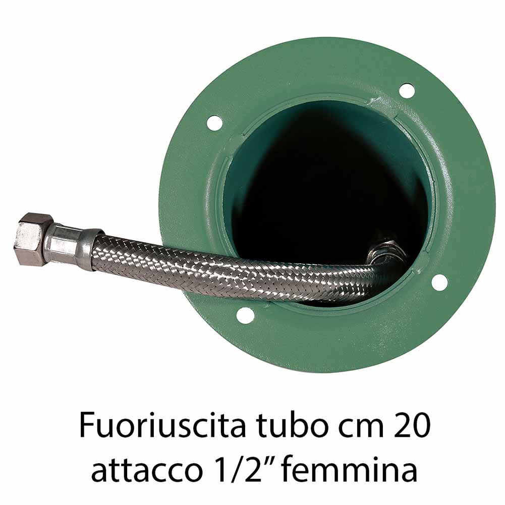 Fontana a colonna Rossa stile idrante con impianto e doppio rubinetto 42ID - Image 5