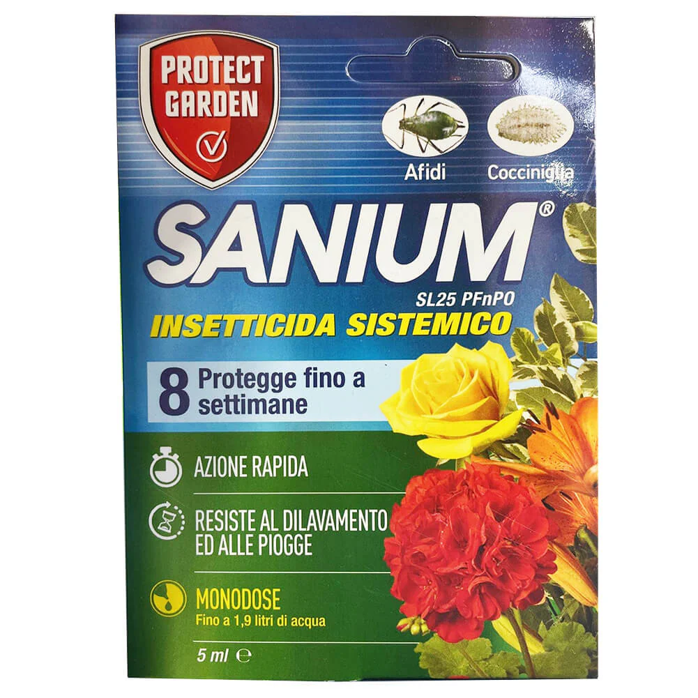 Insetticida sistemico Sanium SL25 PFnPO 5ml Protect Garden