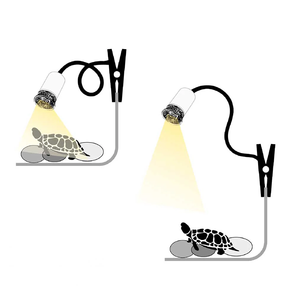 Lampada Reptalux a raggi UVA UVB per terrari e paludari Nera - Image 3
