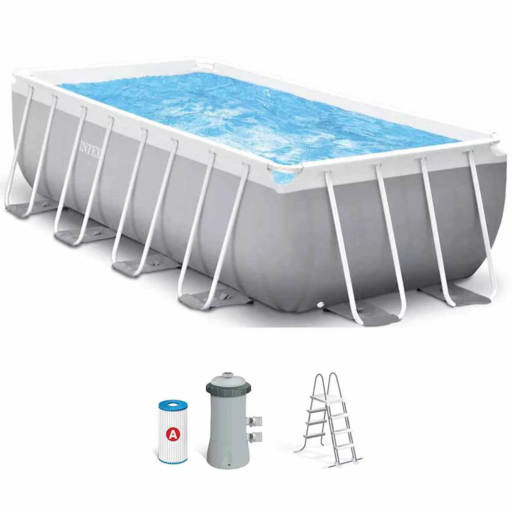 Piscina fuori terra intex rettangolare Prisma Frame 400x200xh122cm cod 26790