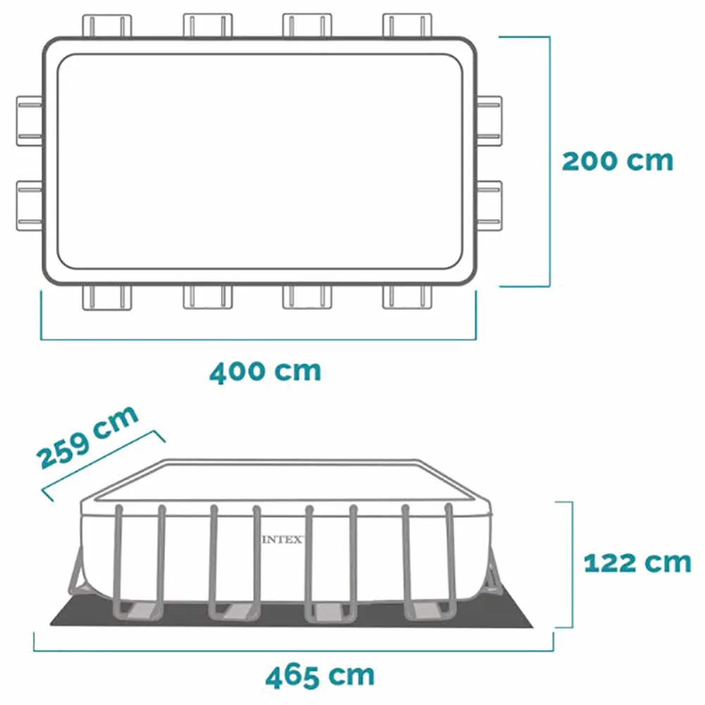 Piscina fuori terra intex rettangolare Prisma Frame 400x200xh122cm cod 26790 - Image 2