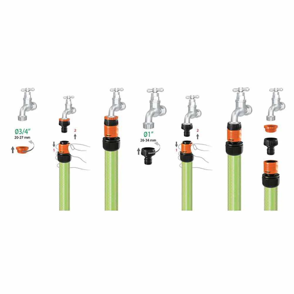 Presa rubinetto 1” e riduzione 3/4” Max-Flow Claber 9641 - Image 2