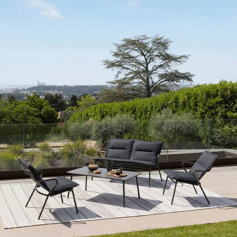 Set Divano Sedie e Tavolino Lafuma dark grey - Image 17