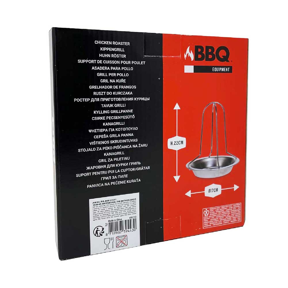 Supporto per Pollo in acciaio Inox 17xH22cm BBQ Equipment - Image 3