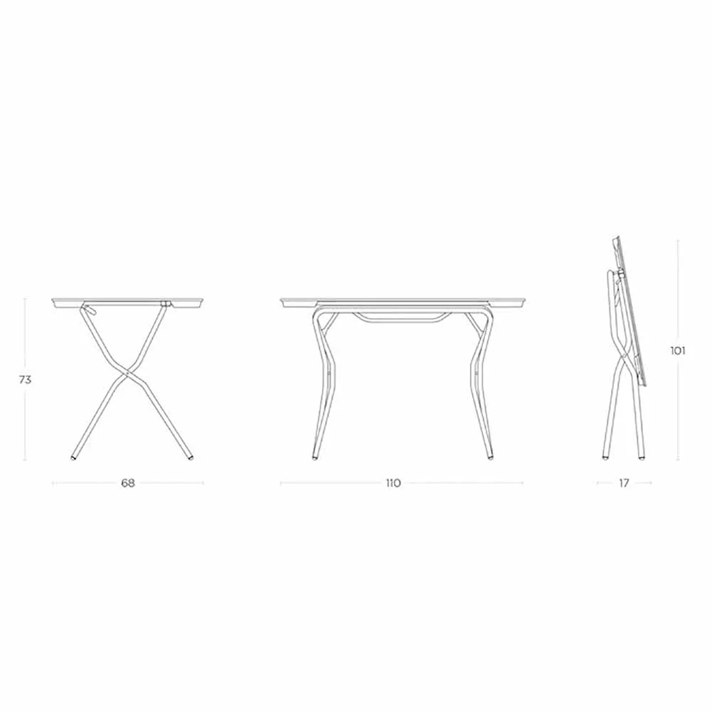Tavolo Lafuma Anytime HPL Ciment Titane 110x68cm LFM5105.9815 - Image 4