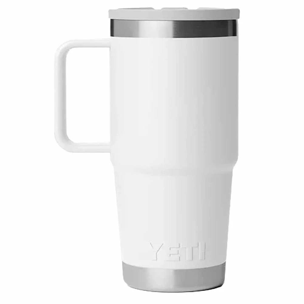 Tazza viaggio Rambler Yeti bianca con cannuccia 595 ml - Image 3