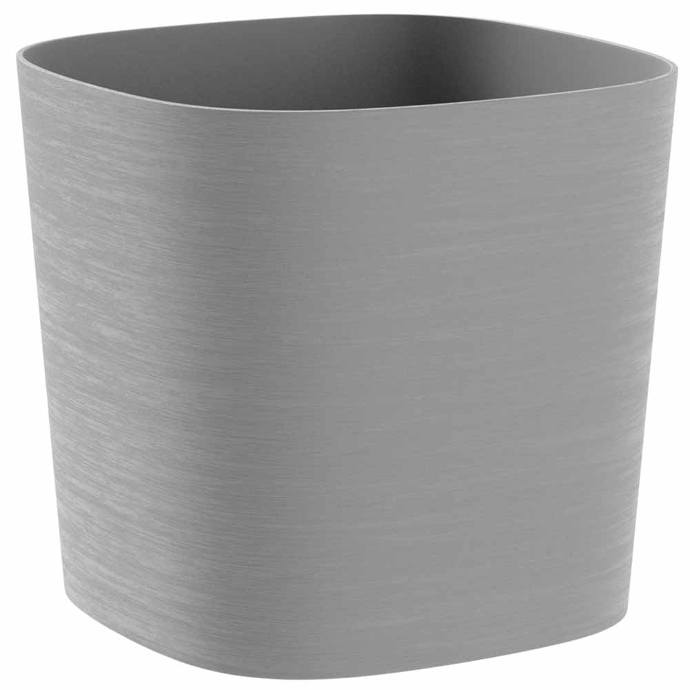 Vaso Quadrato Teraplast Capri 19 cm Grigio con Riserva d’acqua