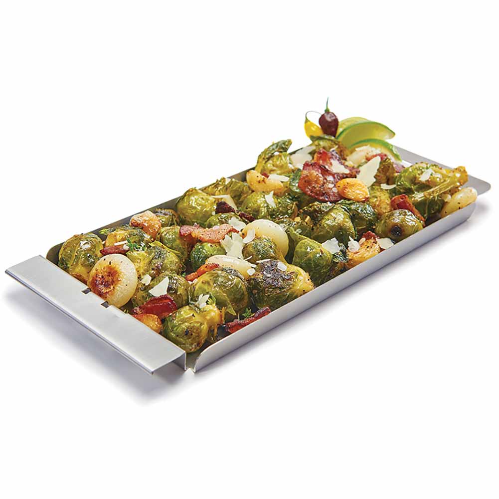 Vassoio di cottura piano stretto in acciaio inox Broil King 705.69722