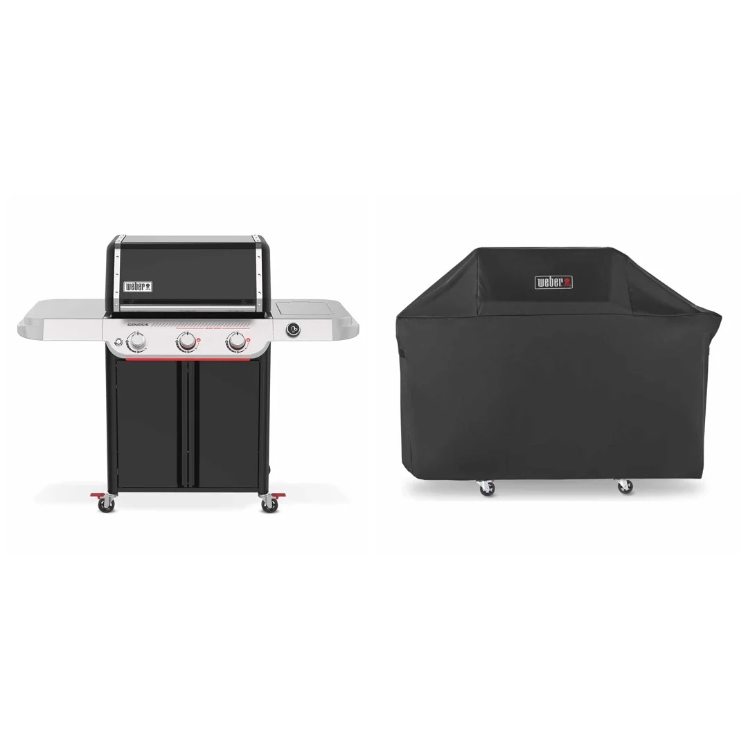 Weber Genesis E-325 barbecue a gas con Sear Zone e copertura premium