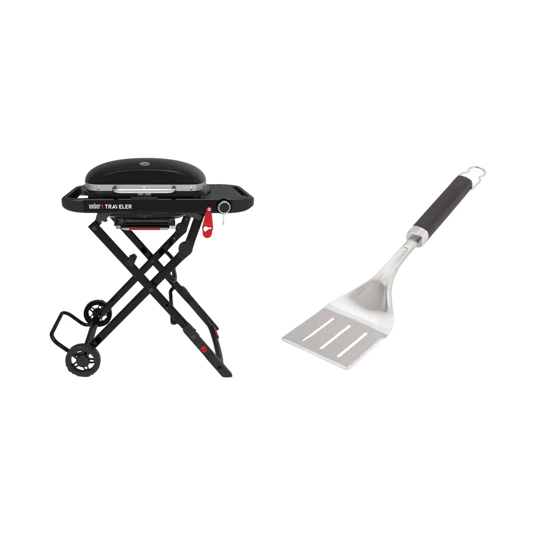 Weber Traveler Compact barbecue a gas portatile con paletta precision